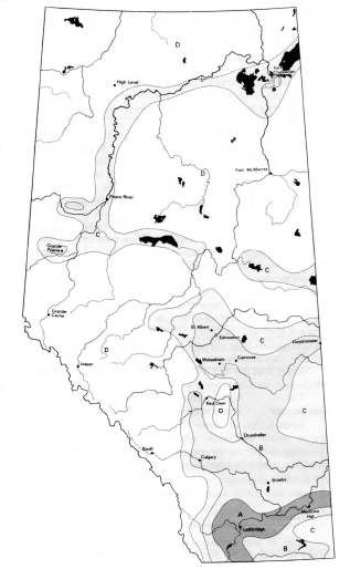 Average frost-free days map.