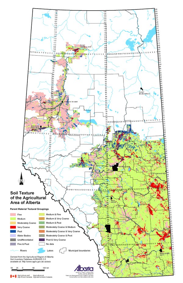 Agricultural Land Resource Atlas of Alberta - Soil Texture of the ...