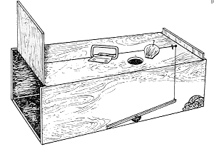 Figure 1. Wooden box trap 