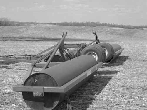 Figure 1. Roller used for land rolling pulse crops.