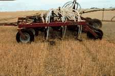 Direct seeding drills can seed into standing stubble. 