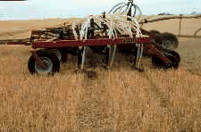 Direct seeding drills can seed into standing stubble. 