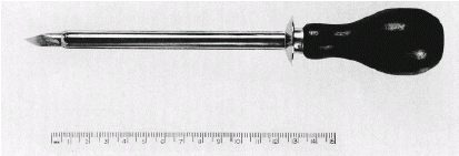 Figure 9. Standard trocar inserted into cannula
